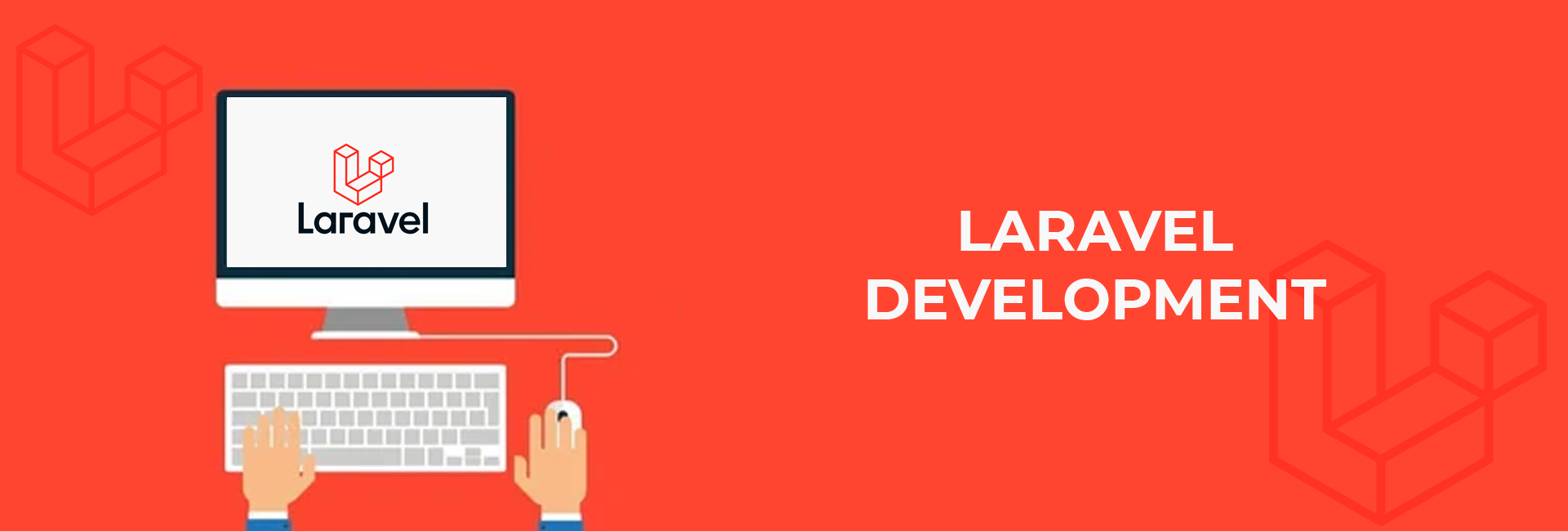 Developer coding with Laravel for rapid web development